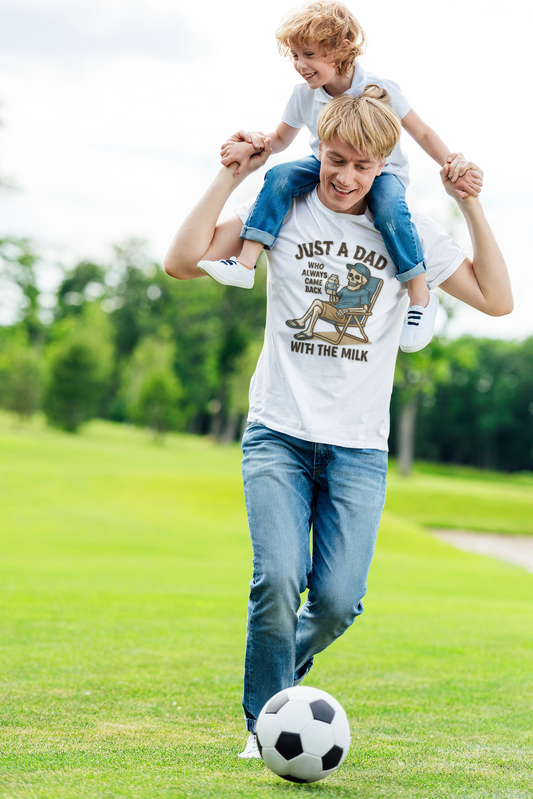 Just a Dad with the Milk Tee, Funny Father's Day Shirt