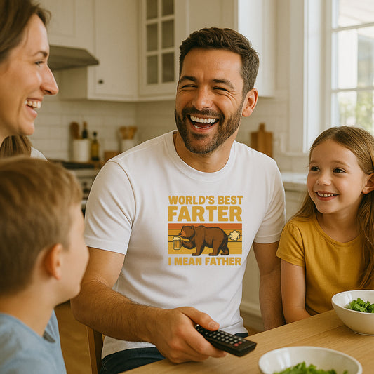 Funny Fathers Day T-Shirt, World's Best Farter Shirt, Dad Humor Tee, Unisex Gift for Dad, Comfy Father's Day Apparel