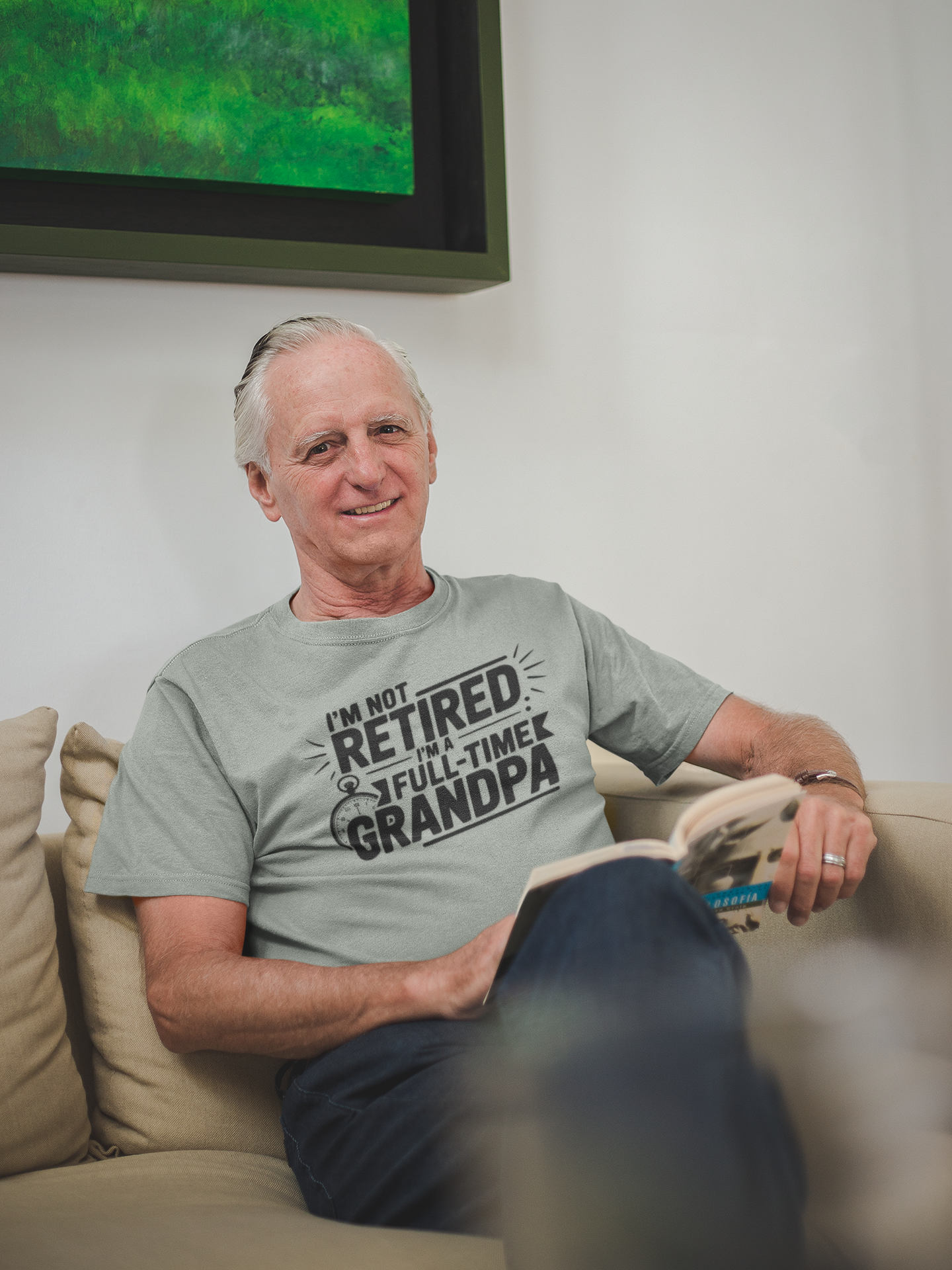 Funny Grandpa T-Shirt - I'm Not Retired, Full-Time Grandpa Gift, Unisex Tee for Family Occasions, Perfect for Father's Day