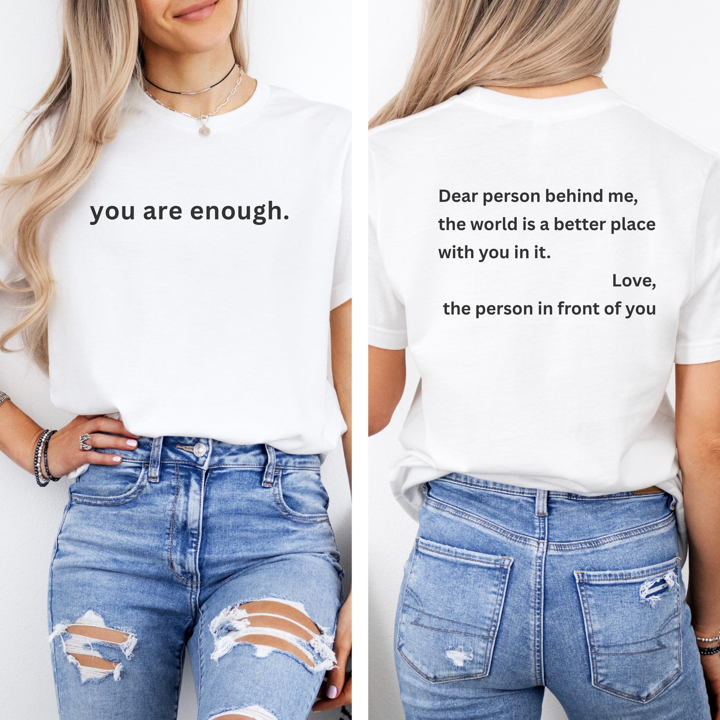 Motivational Unisex T-Shirt - You Are Enough, Inspirational Clothing, Positive Quote Shirt, Self-Love Gift, Casual Wear, Everyday Reminder