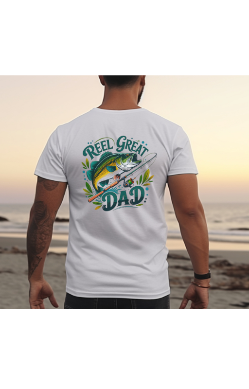 Reel Great Dad T-Shirt, Fishing Gift, Father's Day Tee, Outdoor Apparel, Casual Wear, Unisex Softstyle Shirt