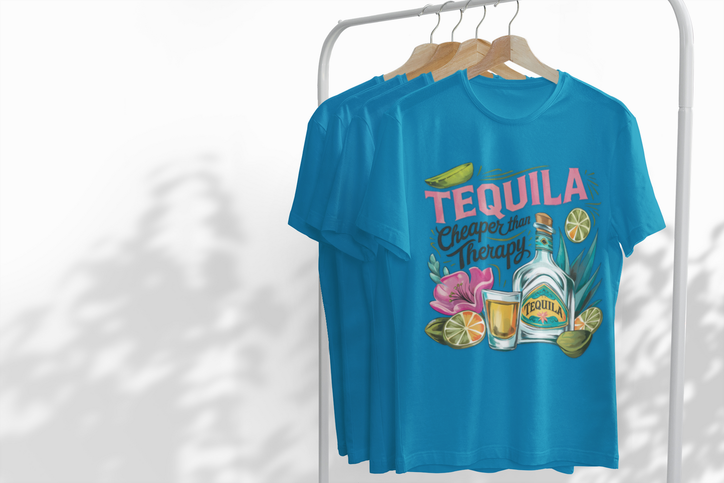 Tequila Therapy T-Shirt, Cheaper than Therapy Shirt, Funny Tequila Tee, Party Shirt, Unique Gift for Tequila Lovers