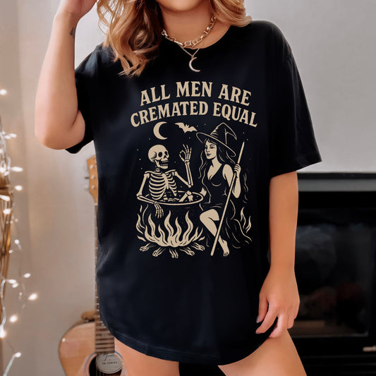Halloween Witty Tee, Oversized Graphic Tee