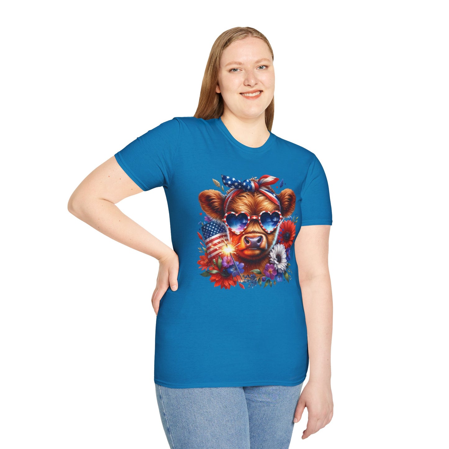 Patriotic Cow T-Shirt - for Summer Celebrations