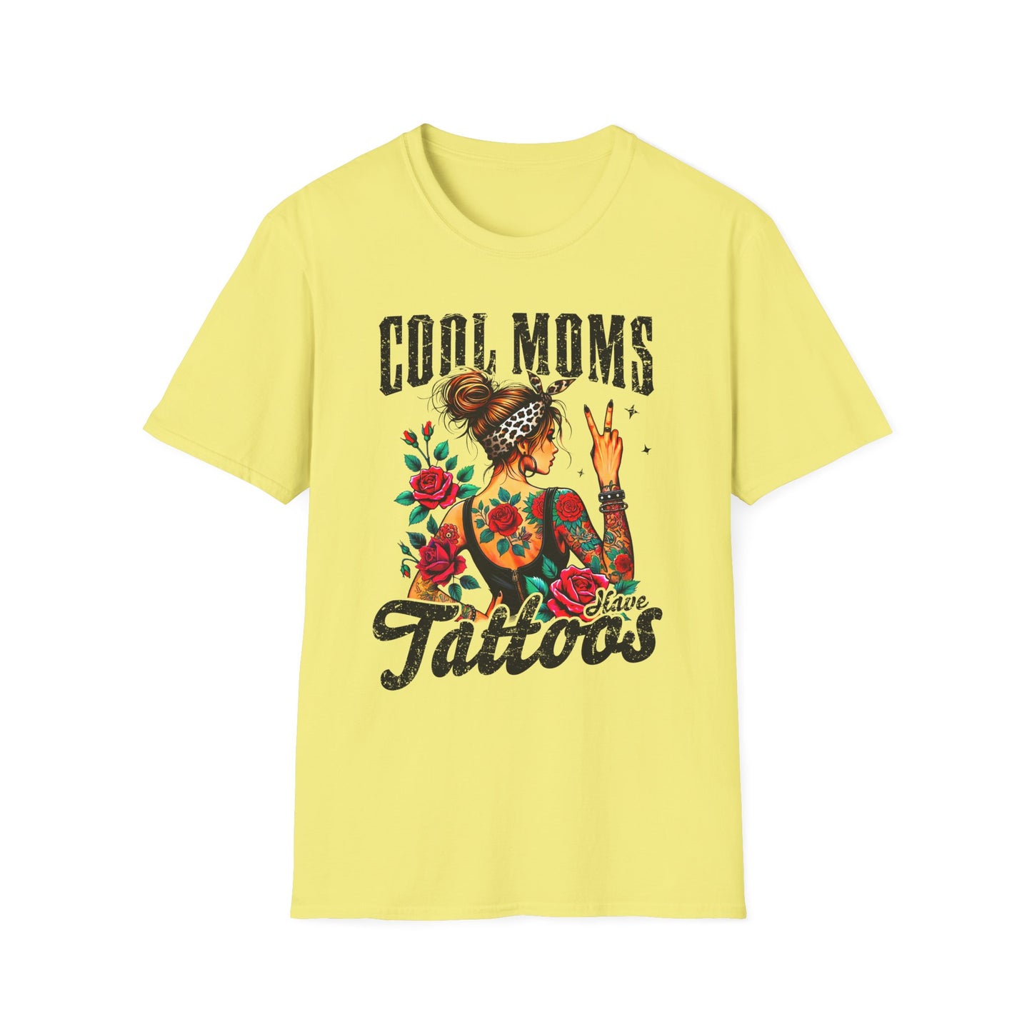 Cool Moms Tattoo Graphic T-Shirt