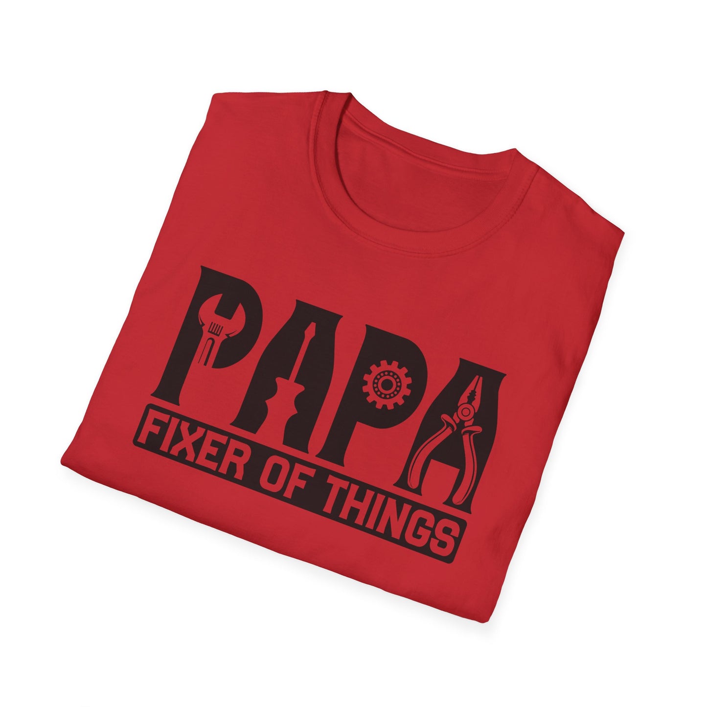 DIY Dad T-Shirt, Papa Fixer Of Things Tee, Father's Day Gift, Unisex Softstyle Shirt, Casual Gift for Dads, Handy Father's Day Tee