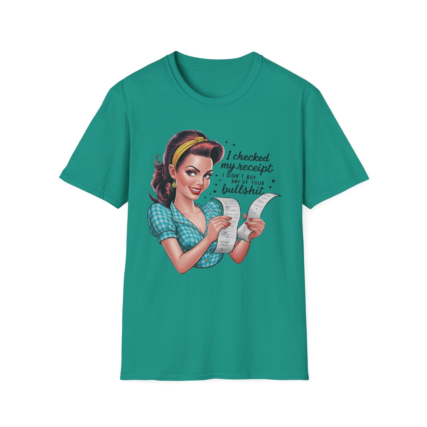 Funny Receipt T-Shirt - 'I Checked My Receipt' Graphic Tee for Casual Wear