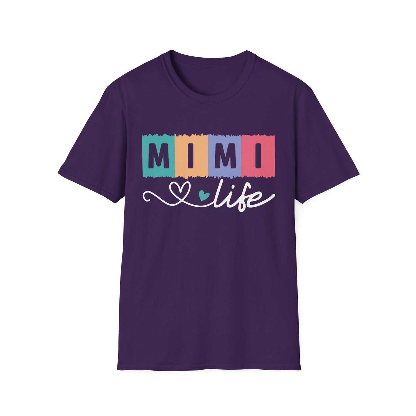 Colorful 'MIMI' Unisex Softstyle T-Shirt | Fun Gift for Mother's Day, Birthday, Casual Wear, Unique Family Tee, Comfortable Everyday Shirt