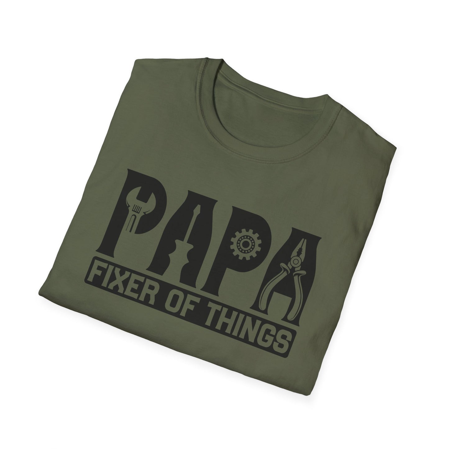 DIY Dad T-Shirt, Papa Fixer Of Things Tee, Father's Day Gift, Unisex Softstyle Shirt, Casual Gift for Dads, Handy Father's Day Tee