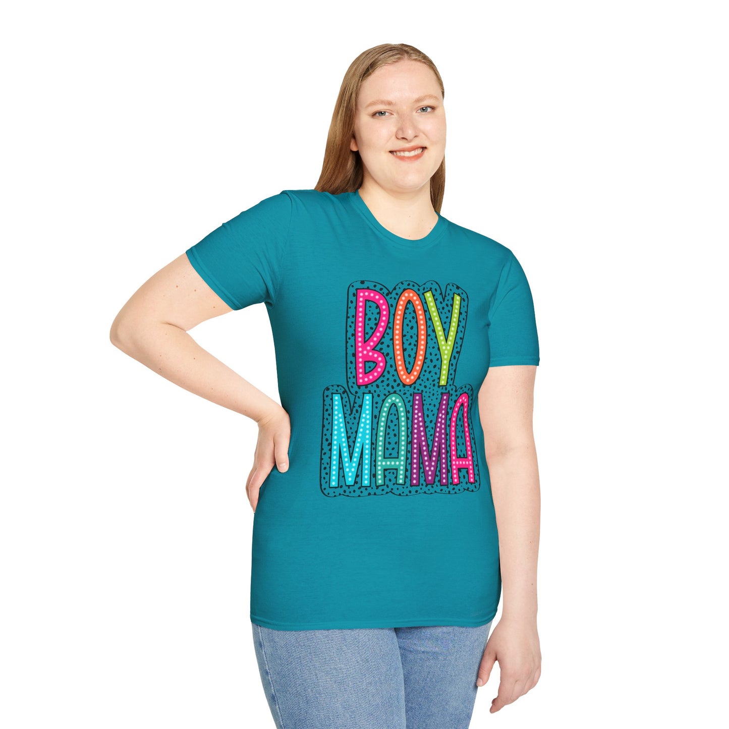 Boy Mama Colorful Graphic Tee for Moms