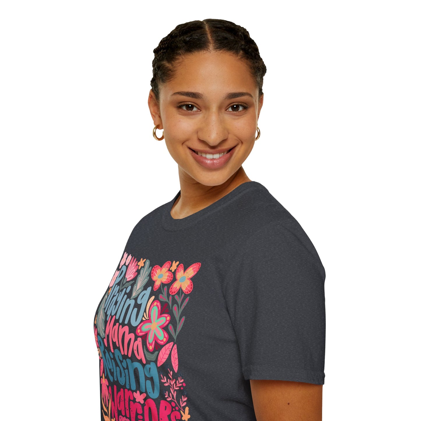 Praying Mama Raising Warriors T-Shirt | Unisex Softstyle Tee for Moms