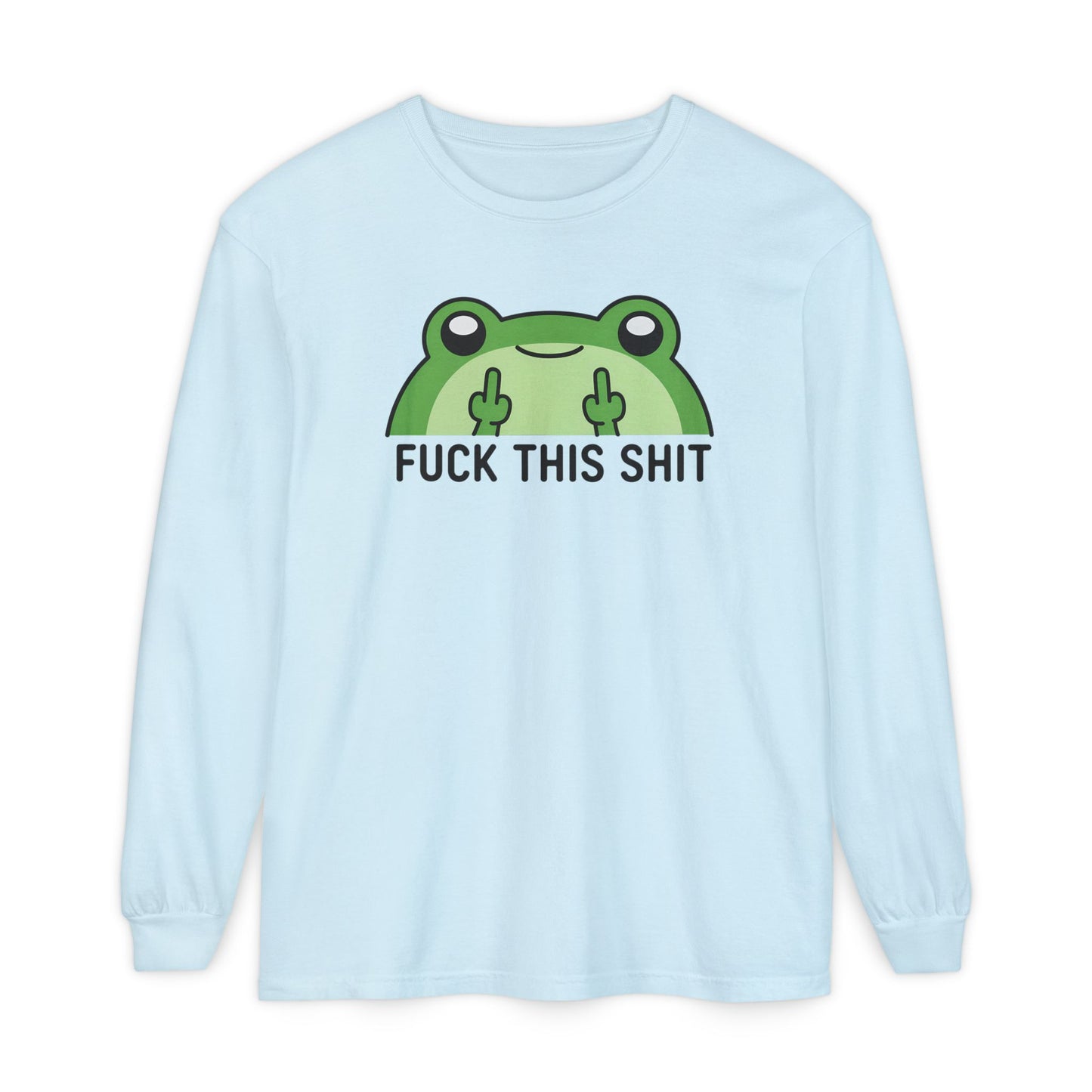 Funny Frog Graphic Long Sleeve T-Shirt, Humor Gift Shirt, Casual Everyday Wear, Unisex Tee, Birthday Gift, Sarcastic Apparel