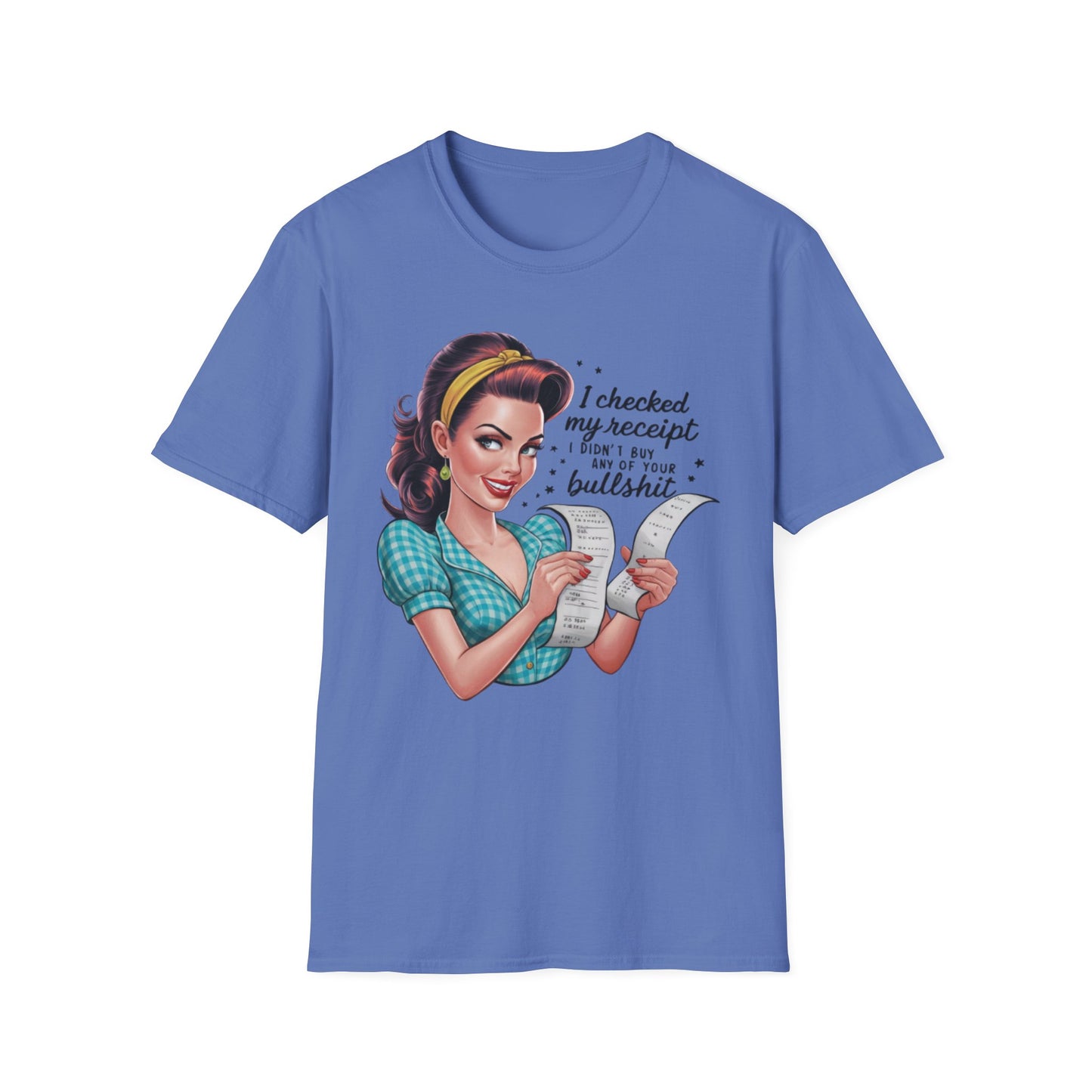 Funny Receipt T-Shirt - 'I Checked My Receipt' Graphic Tee for Casual Wear