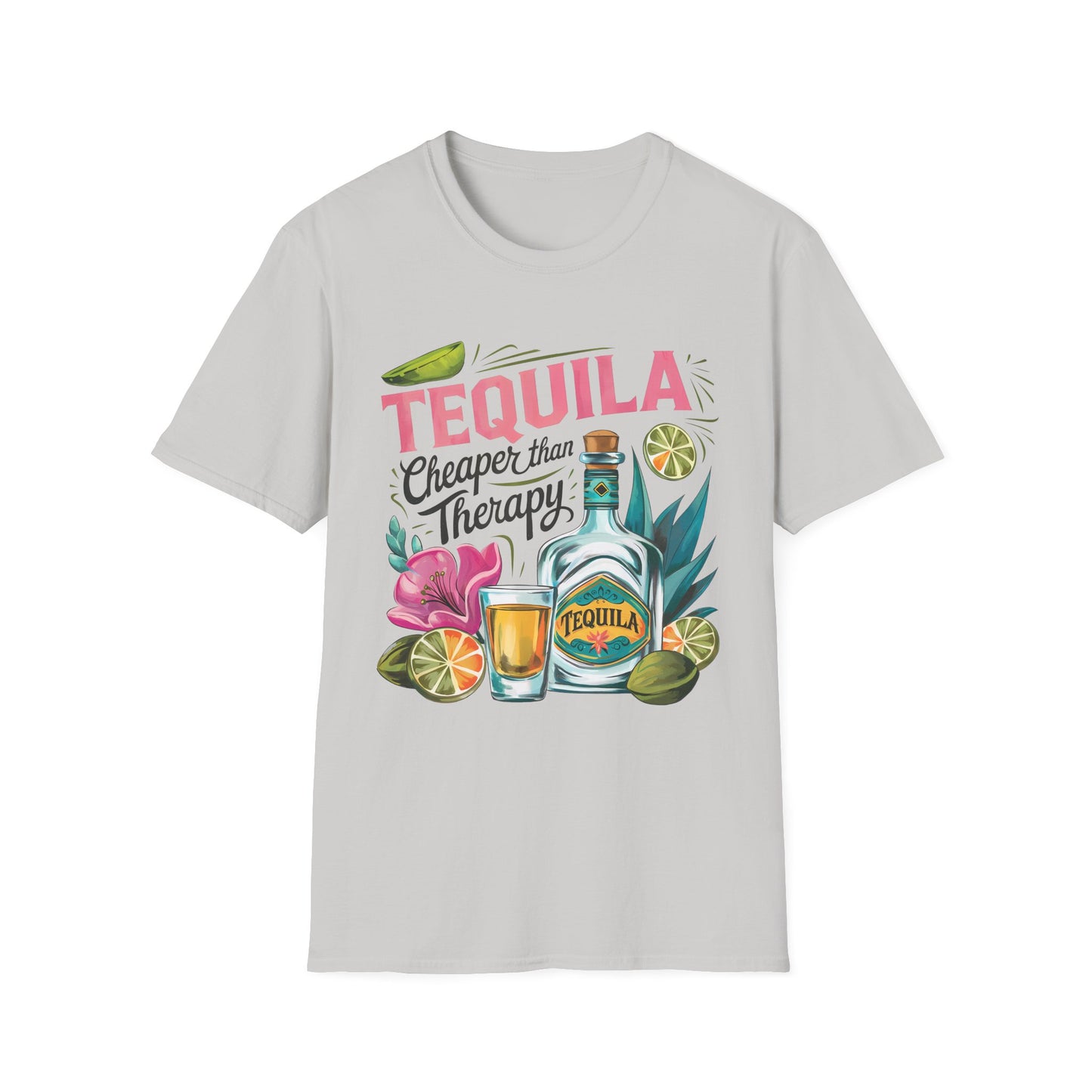 Tequila Therapy T-Shirt, Cheaper than Therapy Shirt, Funny Tequila Tee, Party Shirt, Unique Gift for Tequila Lovers