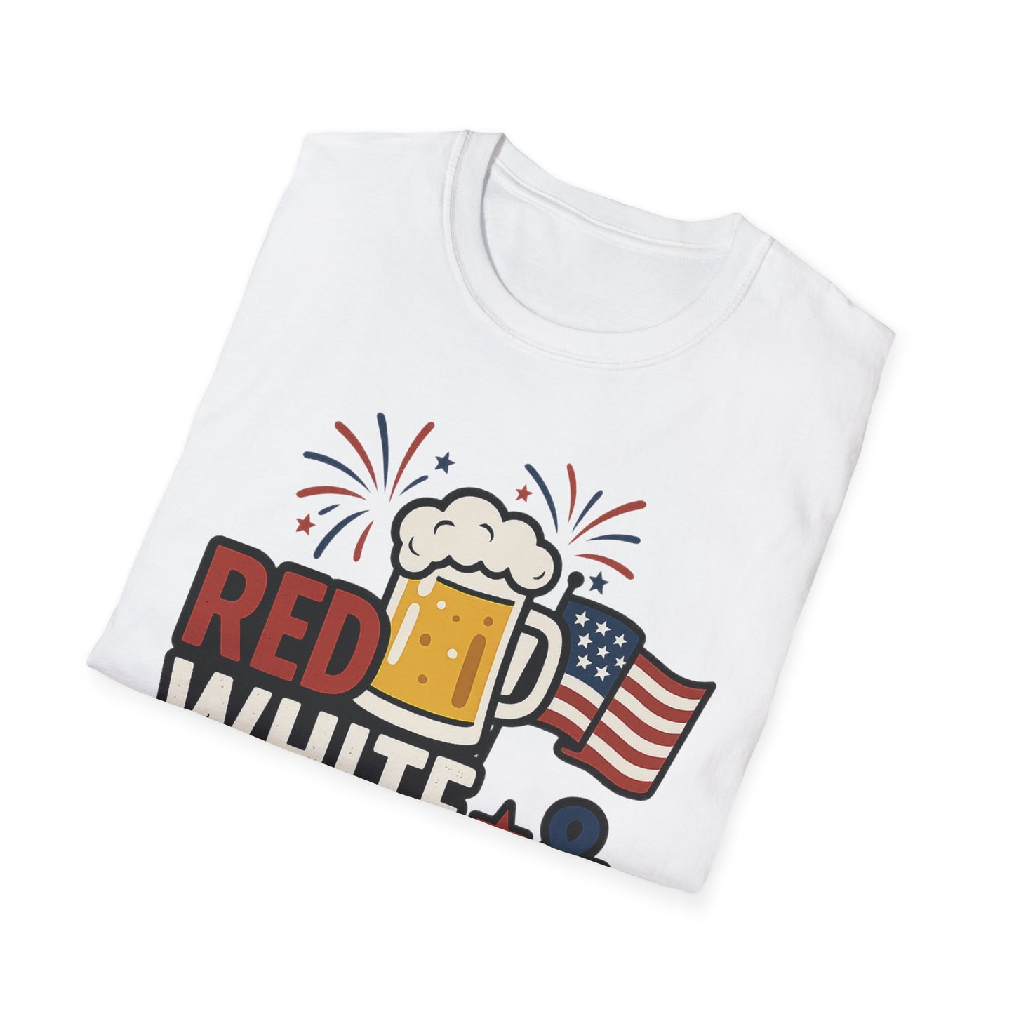 Red, White & Brew T-Shirt - Perfect for BBQs and Celebrations