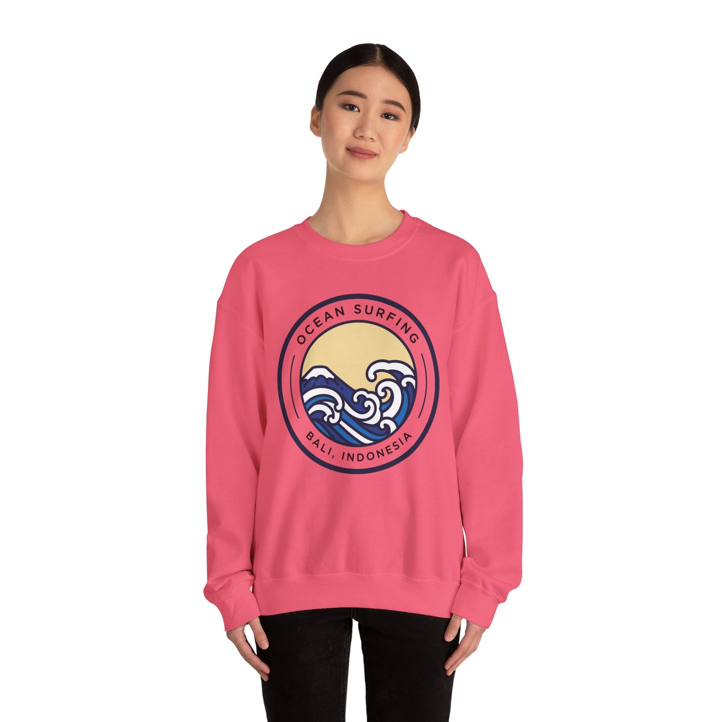 Ocean Surfing Bali Crewneck Sweatshirt - Unisex Heavy Blend