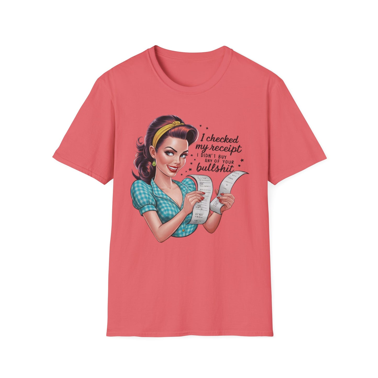 Funny Receipt T-Shirt - 'I Checked My Receipt' Graphic Tee for Casual Wear