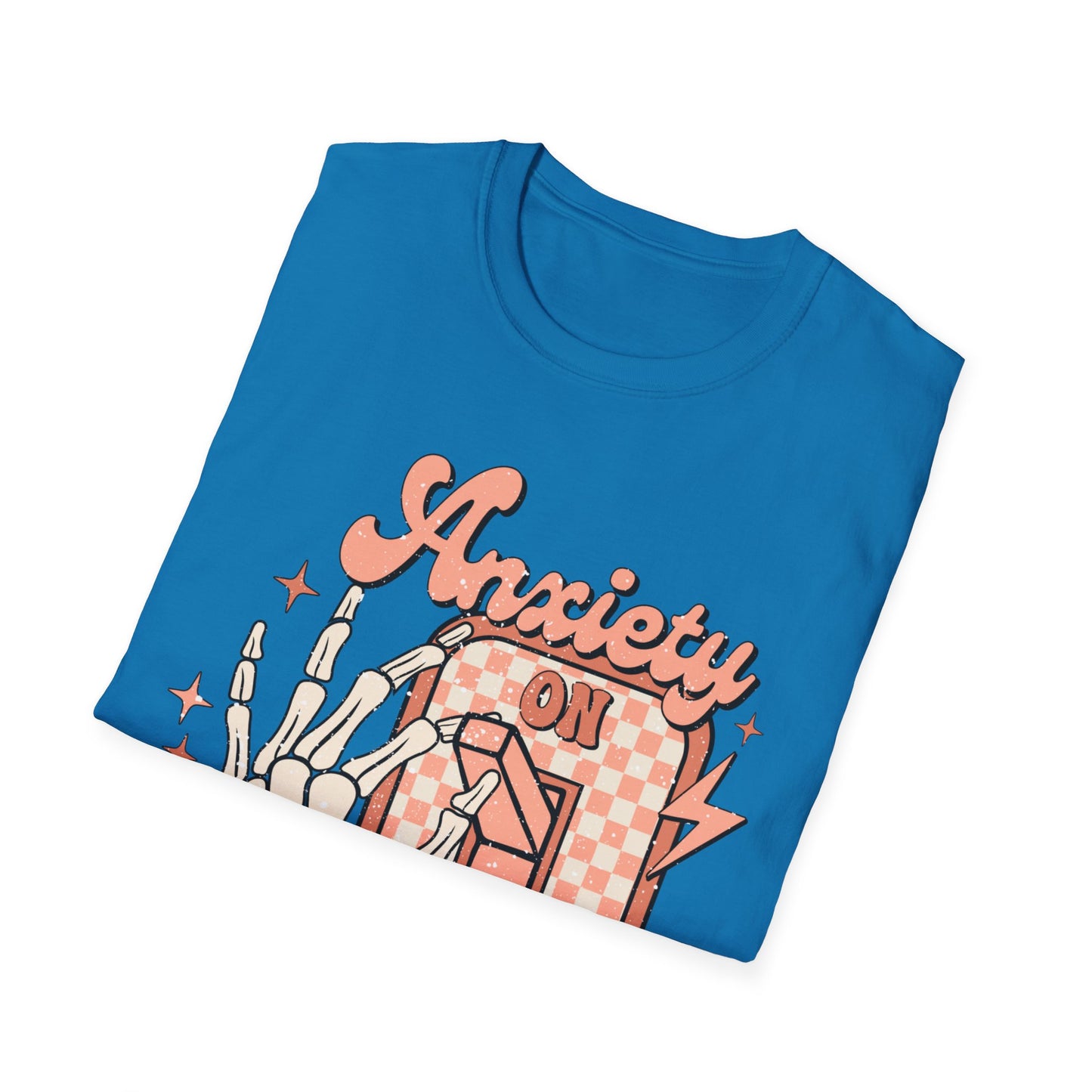 Anxiety On/Off Unisex Softstyle T-Shirt - Trendy Graphic Tee
