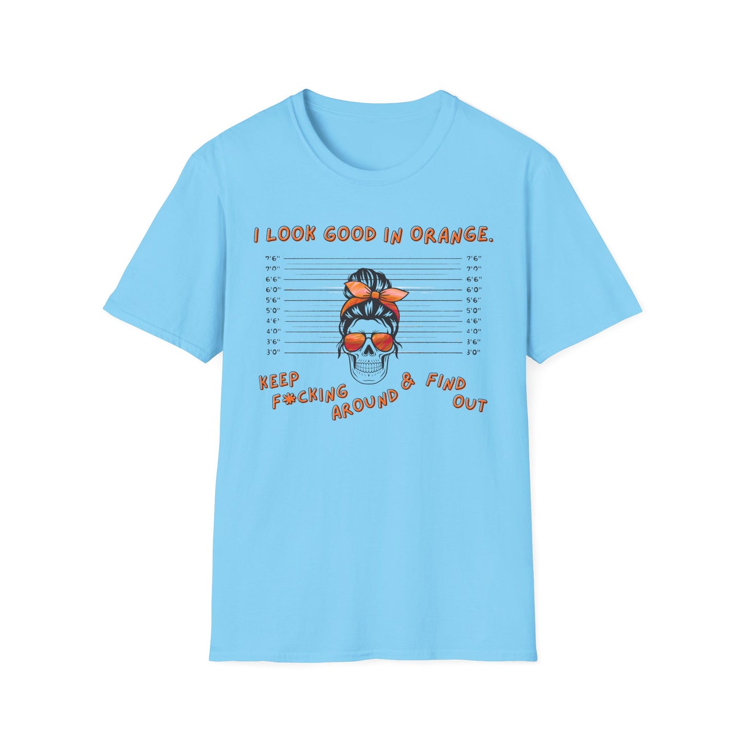 I Look Good in Orange' - Distressed Funny Orange Graphic T-Shirt