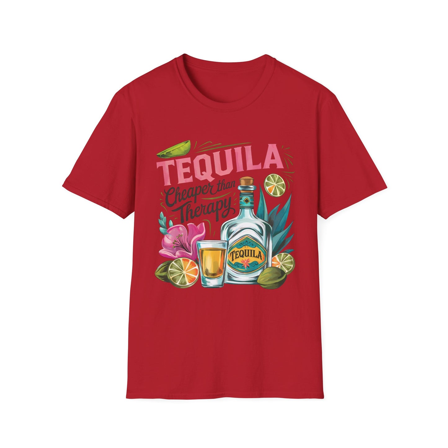 Tequila Therapy T-Shirt, Cheaper than Therapy Shirt, Funny Tequila Tee, Party Shirt, Unique Gift for Tequila Lovers