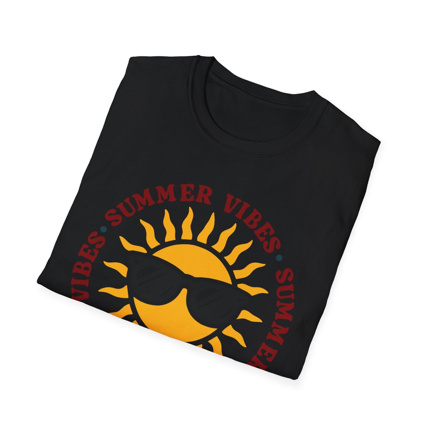 Summer Vibes – Bright Yellow Sun Tee