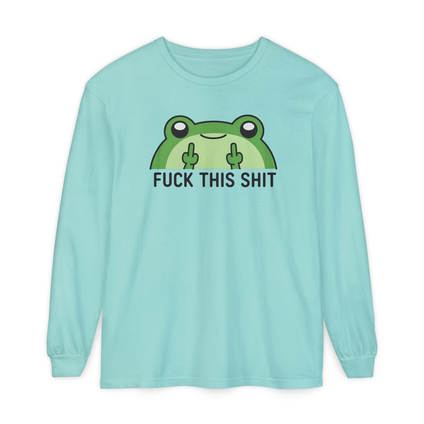 Funny Frog Graphic Long Sleeve T-Shirt, Humor Gift Shirt, Casual Everyday Wear, Unisex Tee, Birthday Gift, Sarcastic Apparel