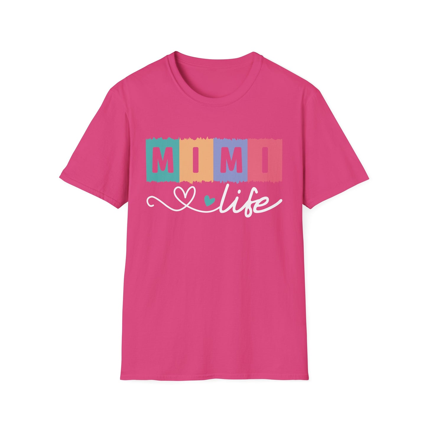 Colorful 'MIMI' Unisex Softstyle T-Shirt | Fun Gift for Mother's Day, Birthday, Casual Wear, Unique Family Tee, Comfortable Everyday Shirt
