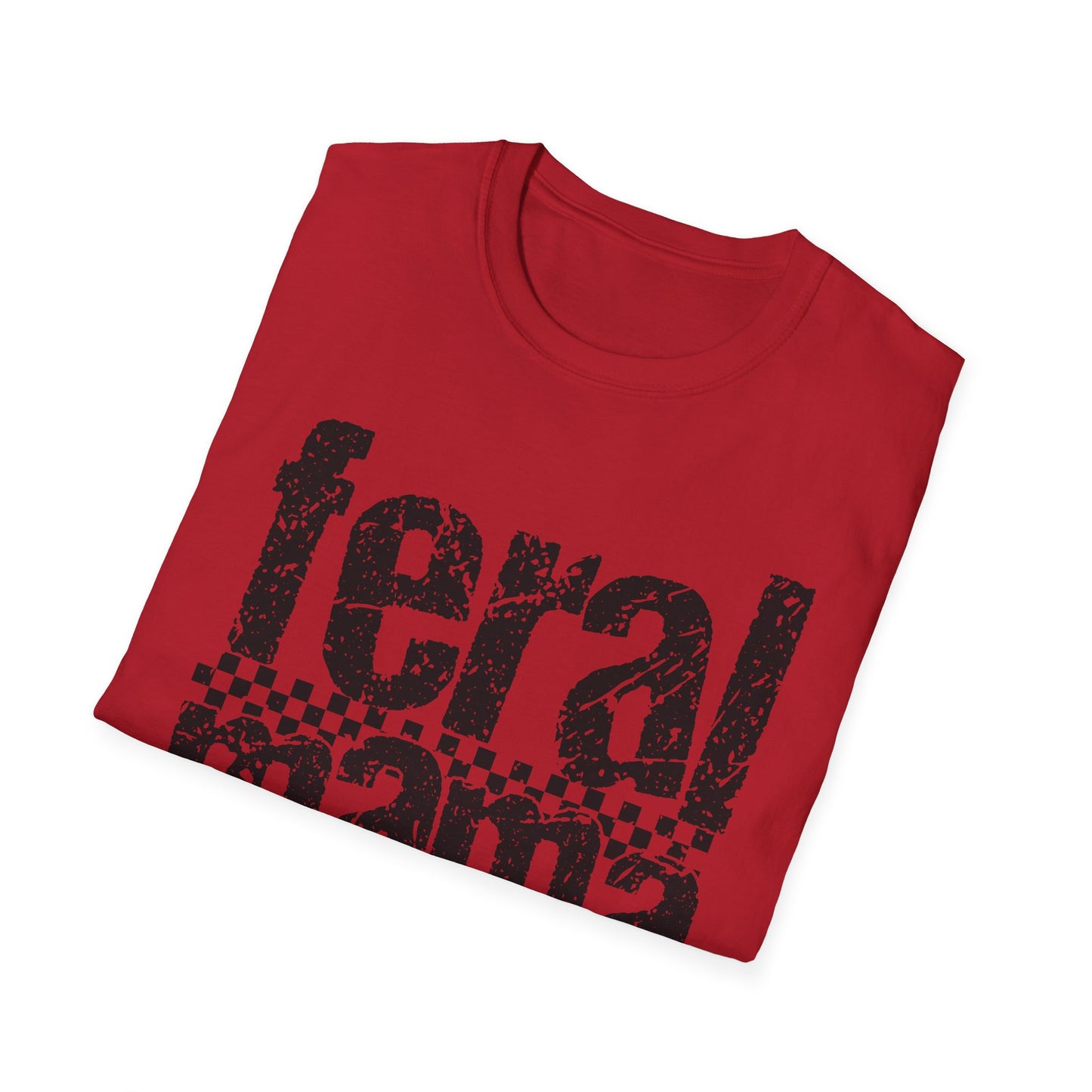 Feral Mama Unisex Softstyle T-Shirt, Funny Gift for Moms, Casual Wear, Graphic Tee, Mother's Day Present, Everyday Comfort
