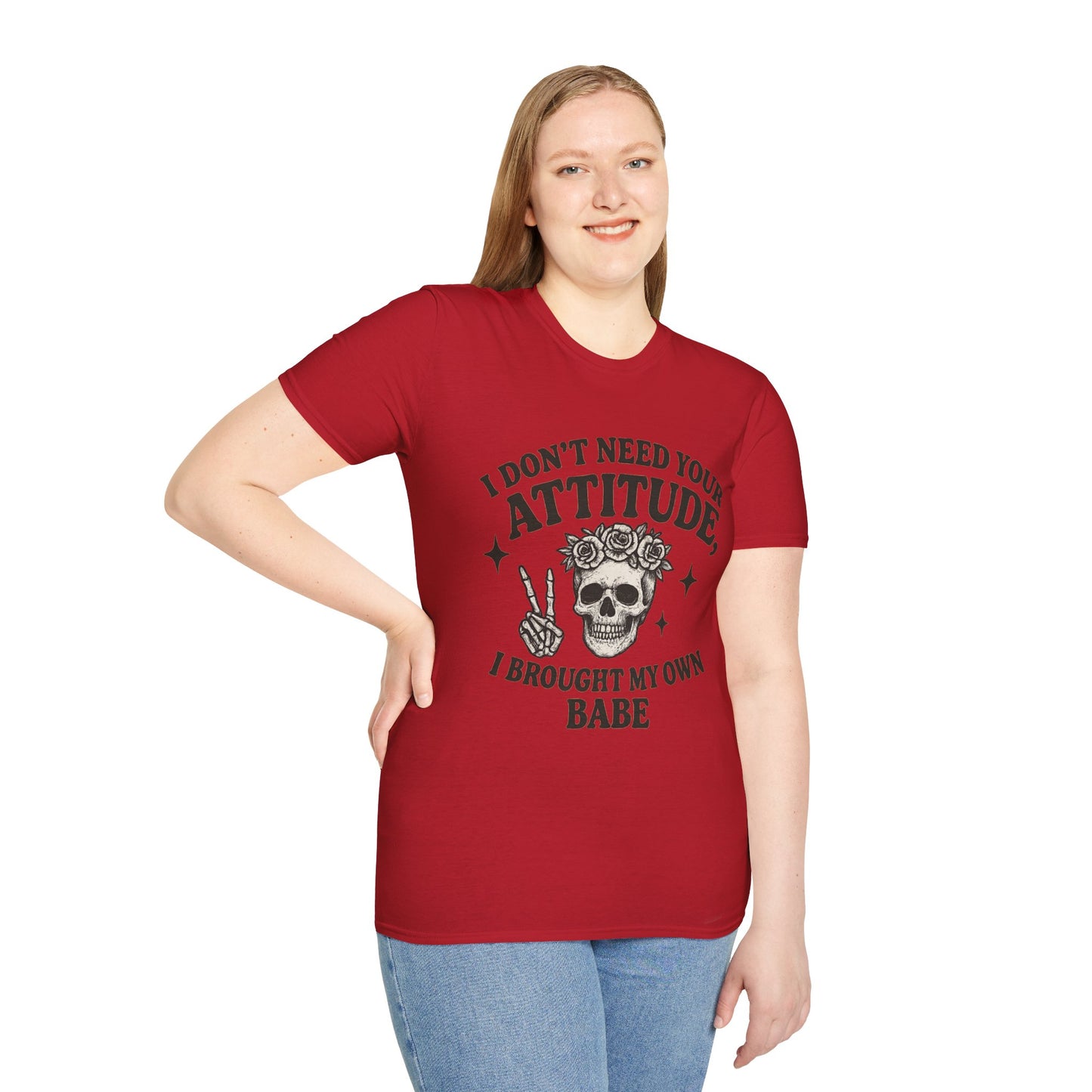 Attitude Skull Graphic Tee, Edgy Gift, Hipster Fashion, Festival Outfit, Statement Top