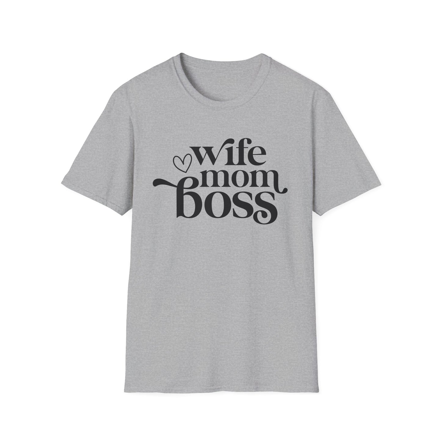Wife Mom Boss T-Shirt, Women's Empowerment Tee, Gift for Moms, Casual Wear, Perfect for Mother's Day