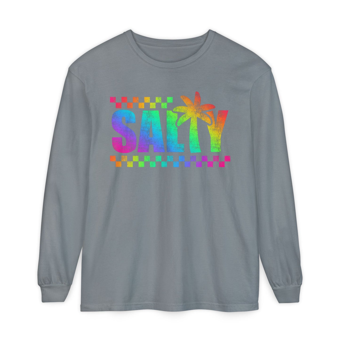 Colorful Long Sleeve T-Shirt | Summer Vibes, Beachwear, Unisex Fashion, Gift for Her/Him, Casual Wear