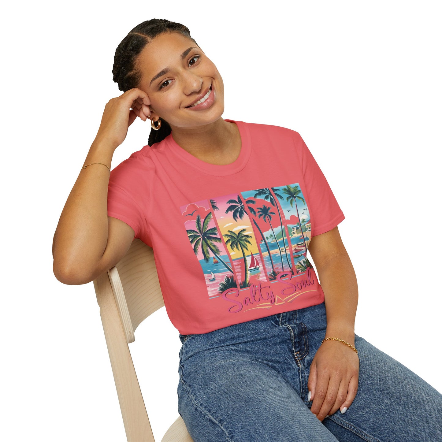 Salty Soul Tropical Vibe Tee for Beach Lovers