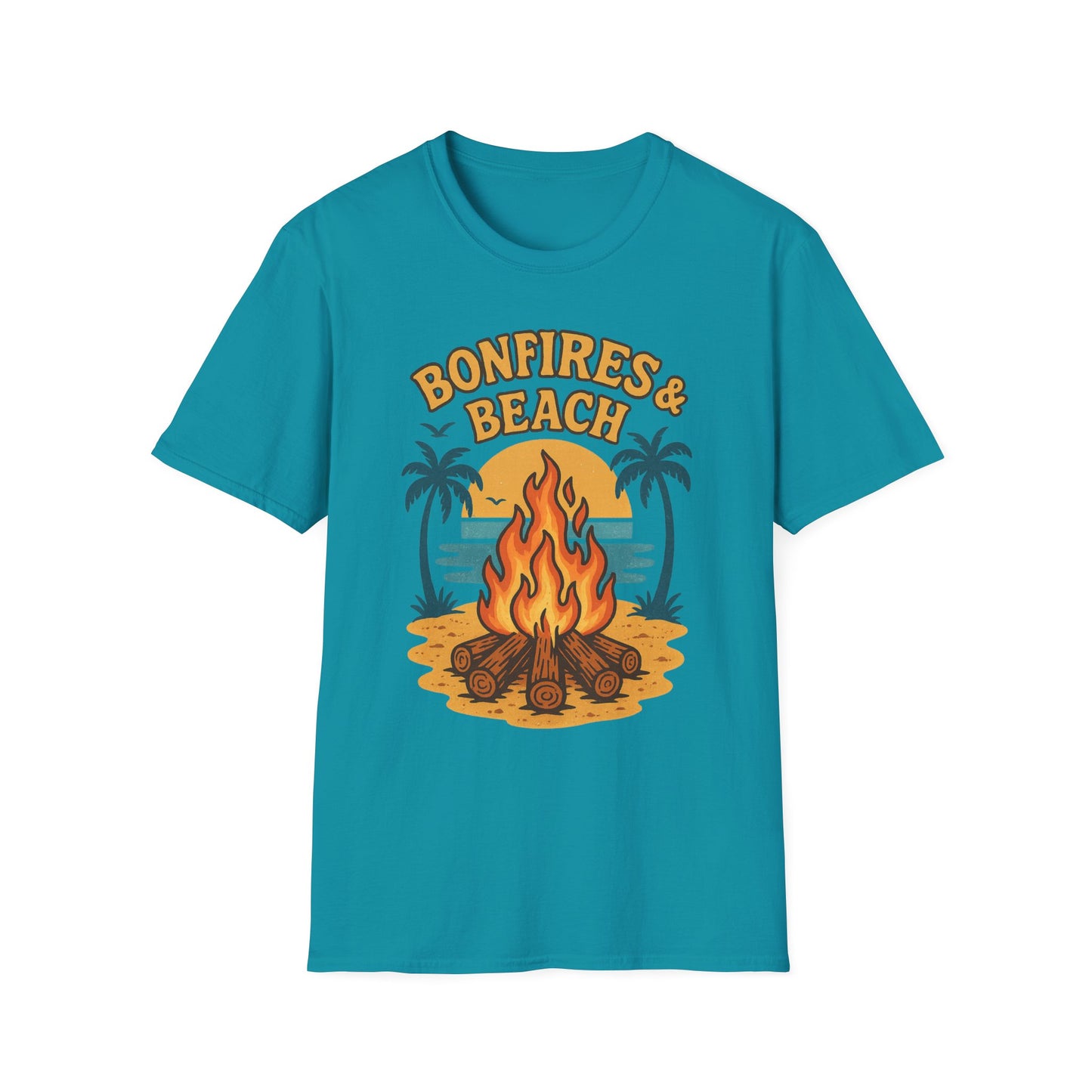 Bonfires & Beach T-Shirt – Perfect for Summer Nights