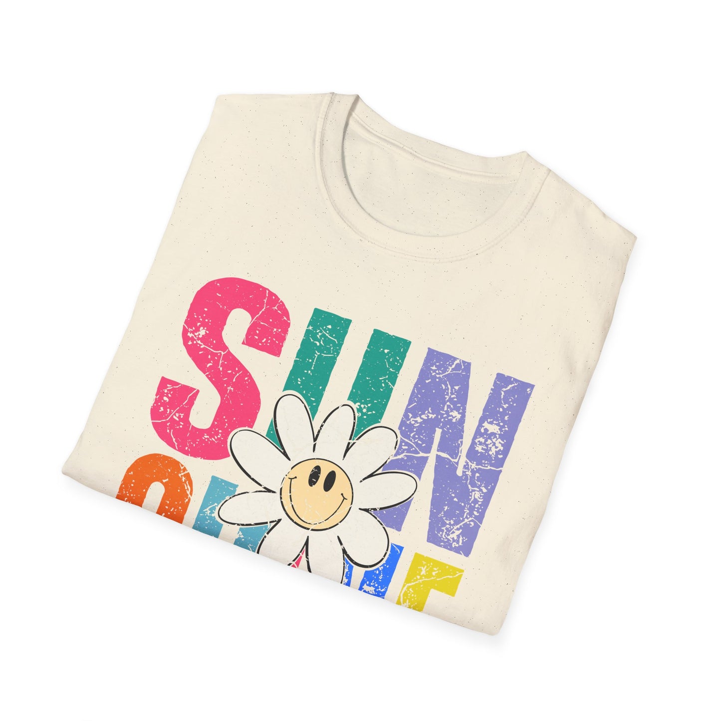 Sunny Vibes T-Shirt - Colorful Sunshine Graphic Tee, Summer Top, Gift for Her, Casual Wear, Festival Fashion