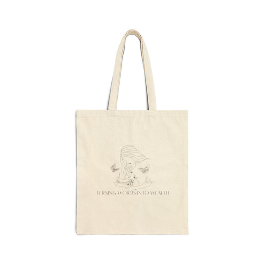 Canvas Tote Bag, Fashionable Shopping Bag, Reusable Grocery Tote, Gift for Her, Eco-Friendly Cotton