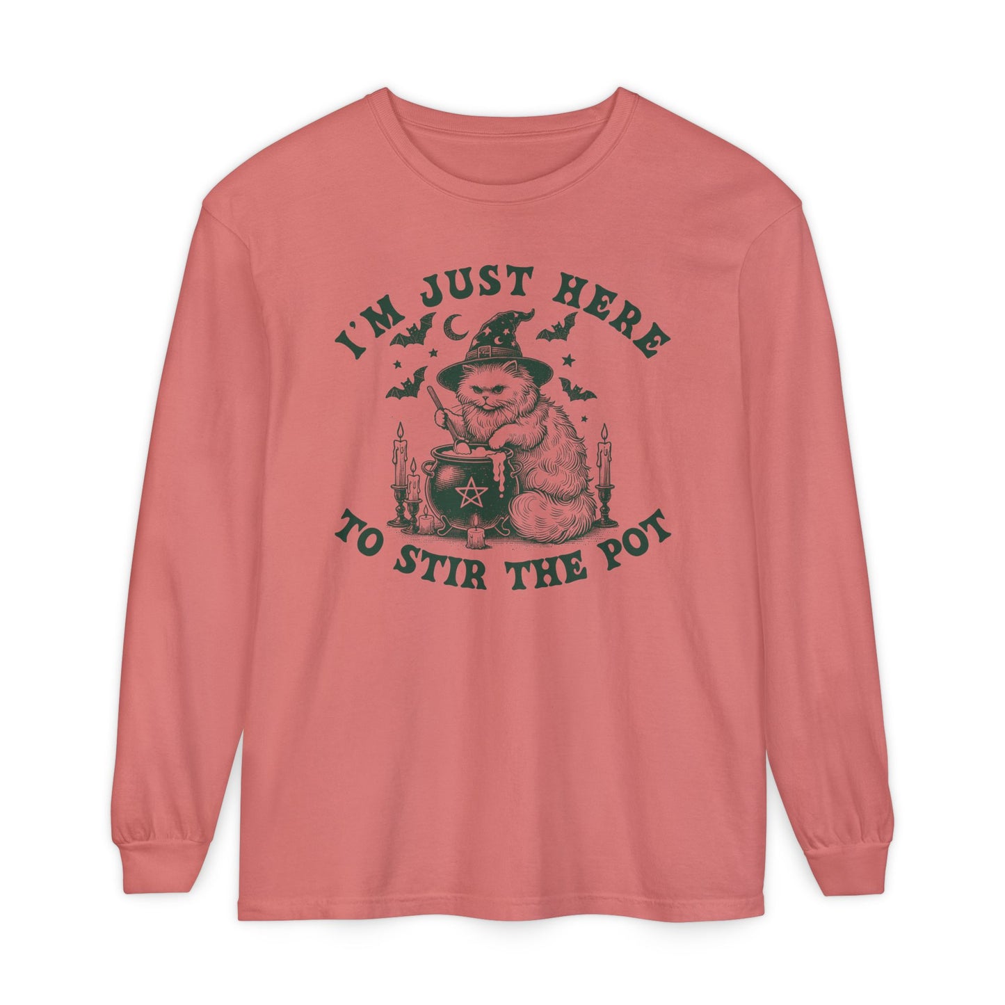 Cozy Witchy Long Sleeve T-Shirt, Halloween Tee, Gift for Friends, Unisex Graphic Shirt, Fun Casual Wear, Magical Humor Apparel