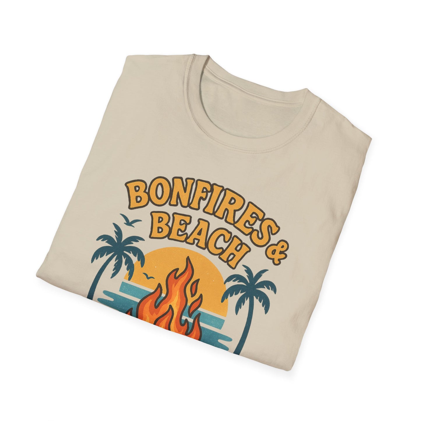 Bonfires & Beach T-Shirt – Perfect for Summer Nights