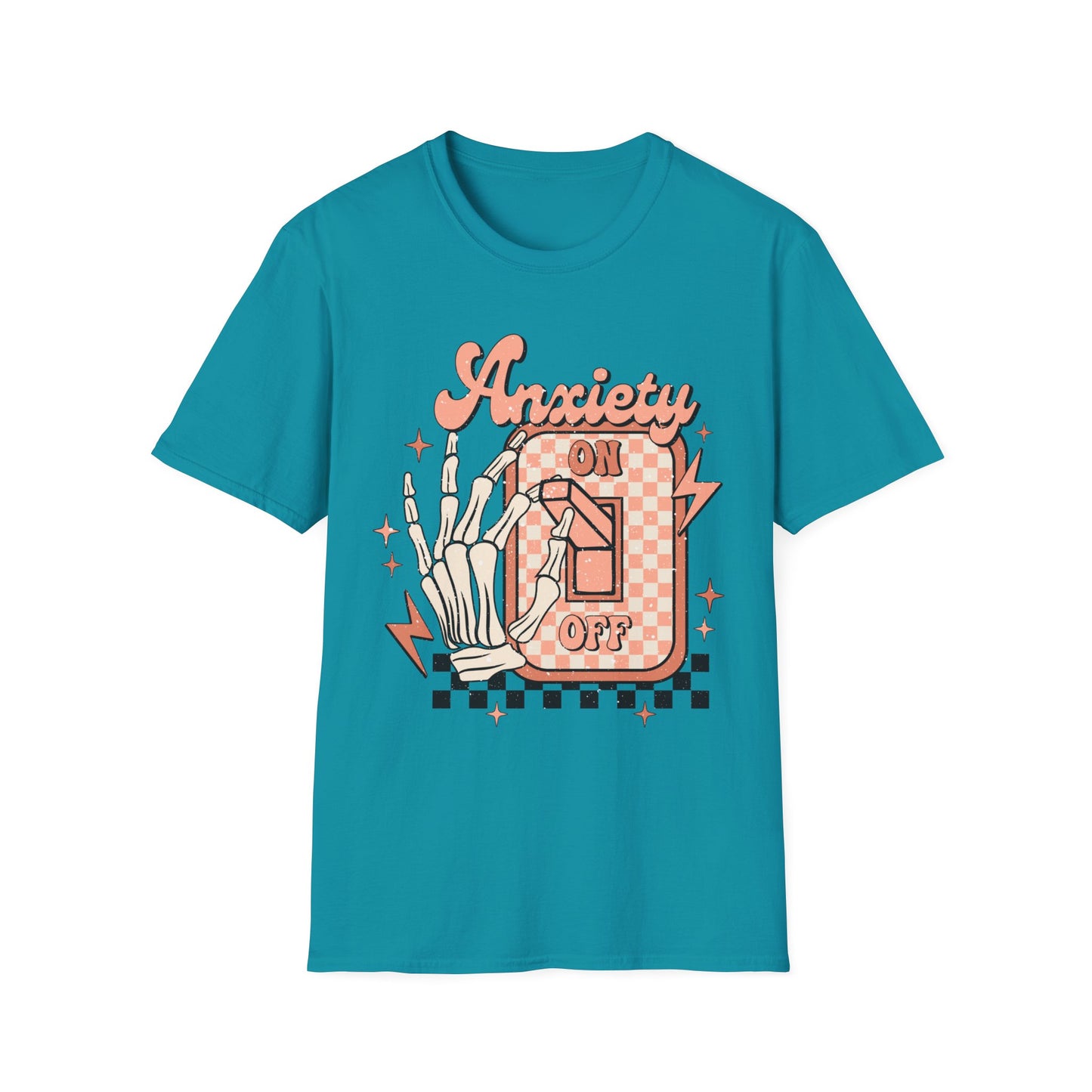 Anxiety On/Off Unisex Softstyle T-Shirt - Trendy Graphic Tee