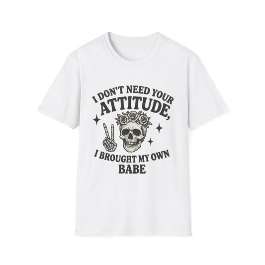Attitude Skull Graphic Tee, Edgy Gift, Hipster Fashion, Festival Outfit, Statement Top