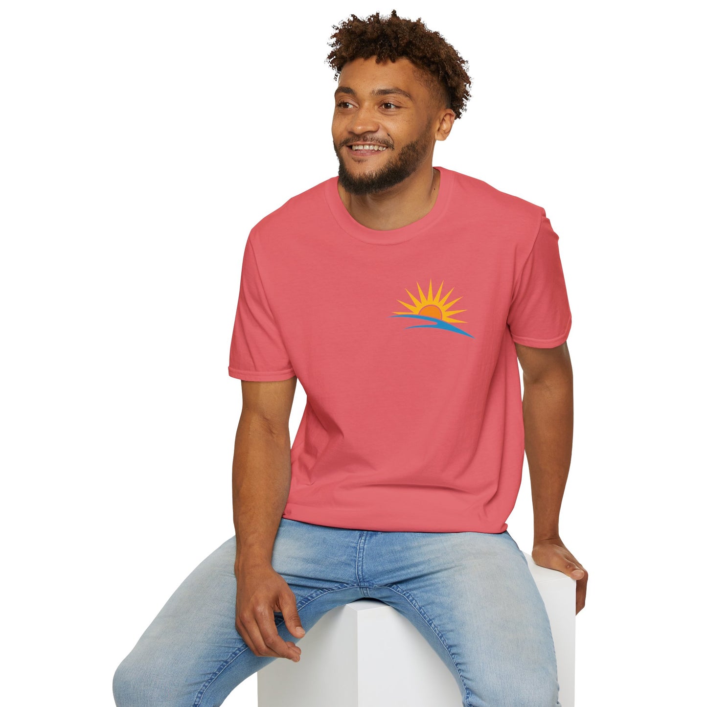 Beach Sunrise & Lighthouse Unisex T-Shirt - Relaxed Summer Vibes