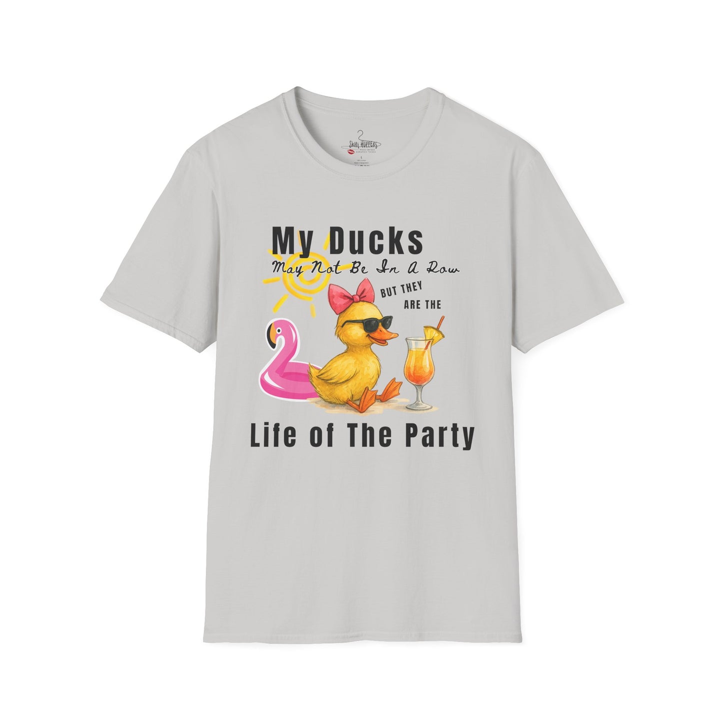 Duck - Life of The Party T-Shirt, Fun Summer Tee, Quirky Gift, Pool Party Shirt, Duck Lover Apparel