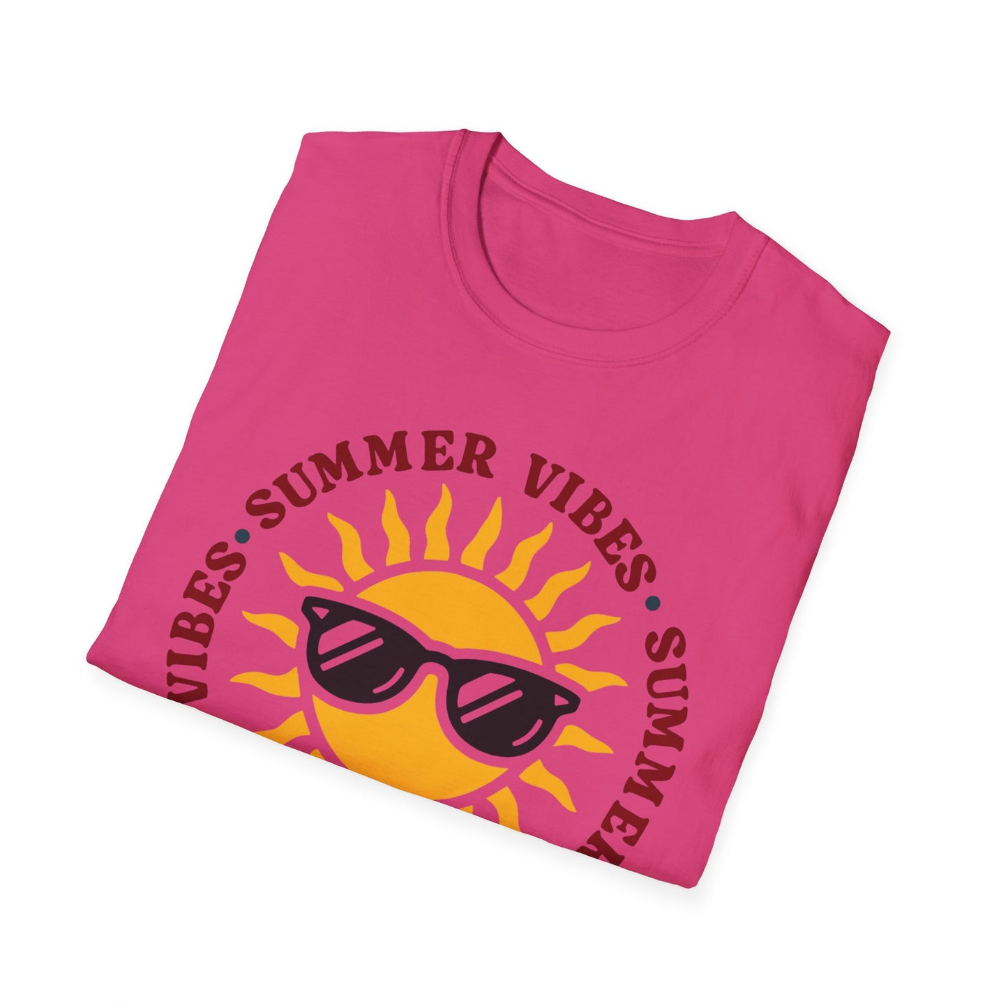 Summer Vibes – Bright Yellow Sun Tee
