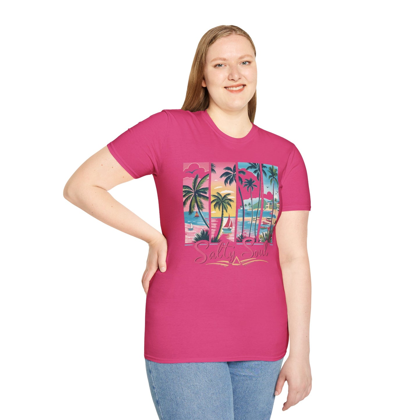 Salty Soul Tropical Vibe Tee for Beach Lovers