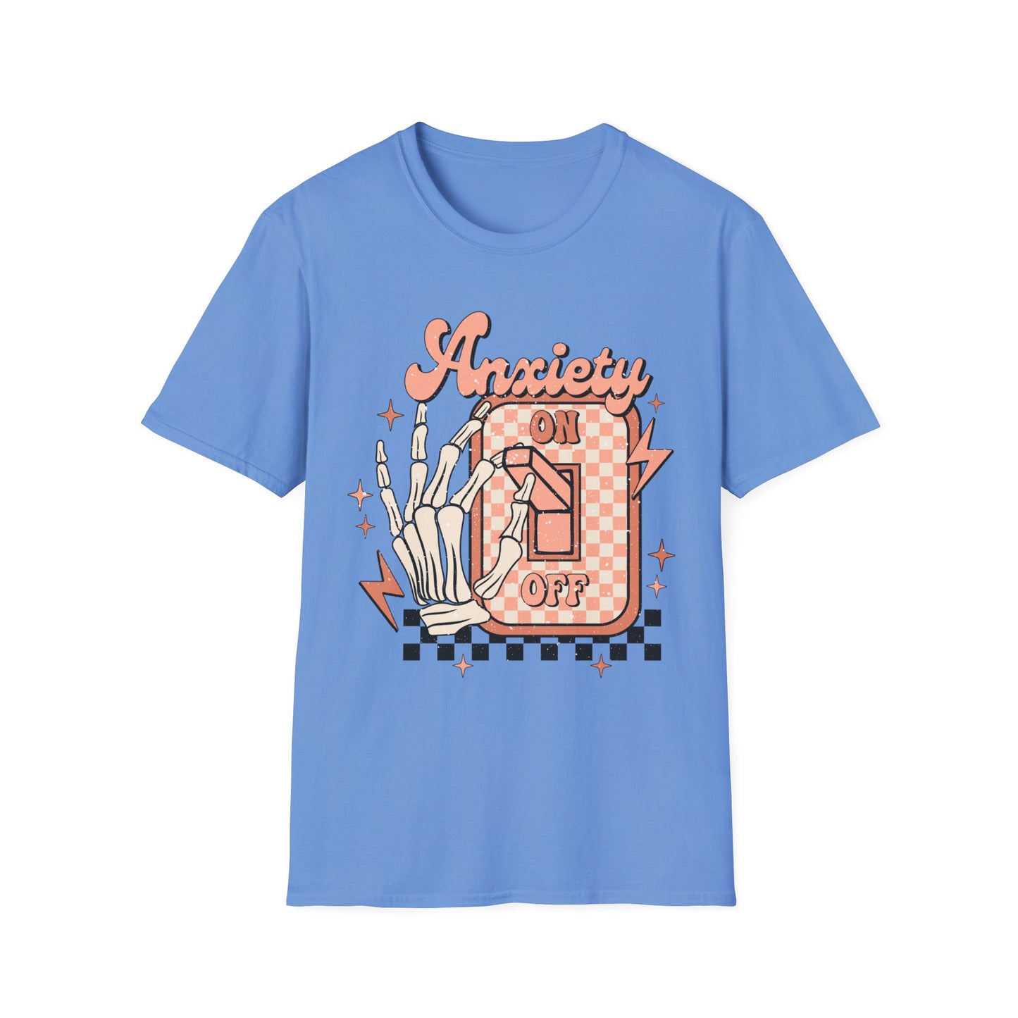 Anxiety On/Off Unisex Softstyle T-Shirt - Trendy Graphic Tee