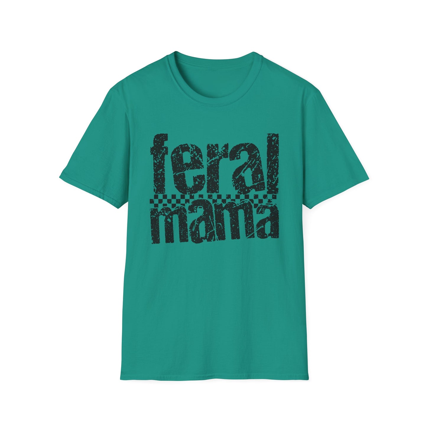 Feral Mama Unisex Softstyle T-Shirt, Funny Gift for Moms, Casual Wear, Graphic Tee, Mother's Day Present, Everyday Comfort
