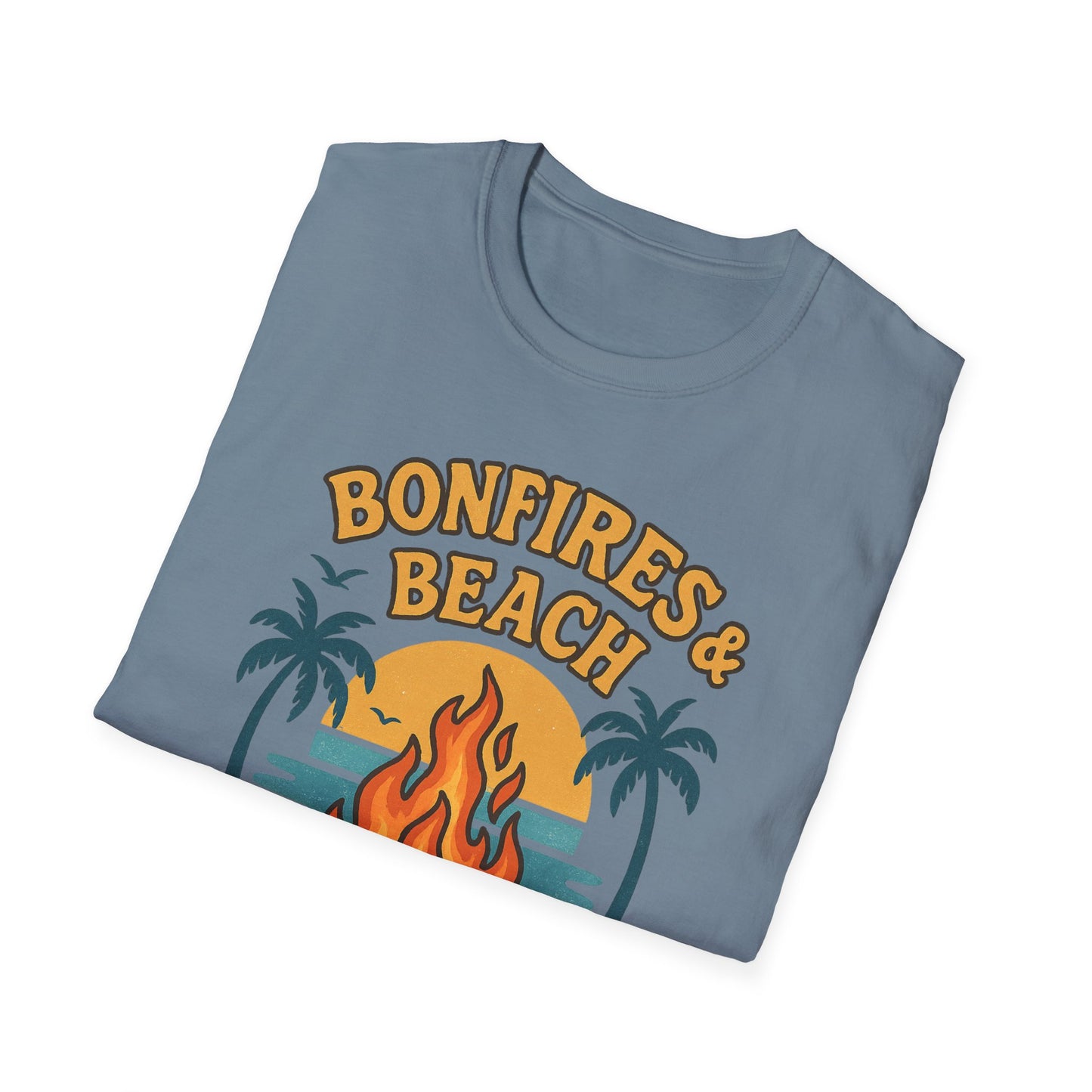 Bonfires & Beach T-Shirt – Perfect for Summer Nights