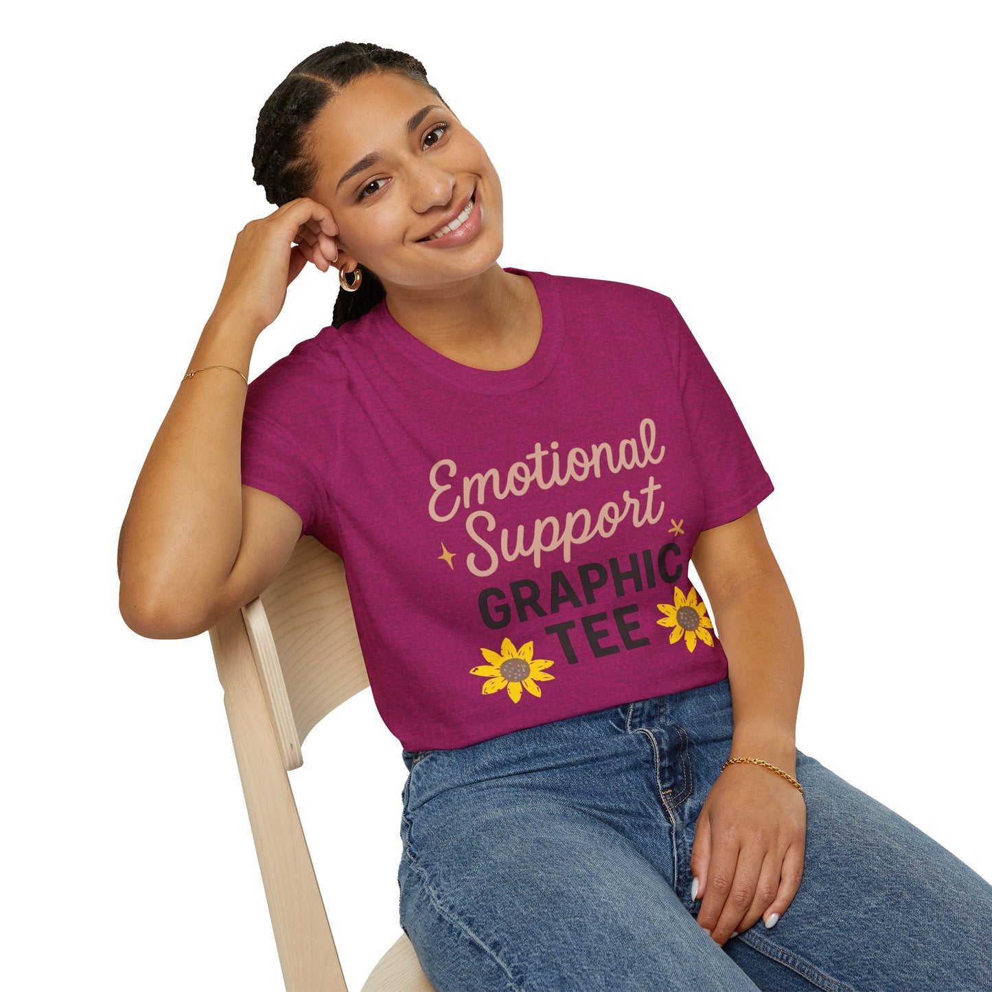 Emotional Support Graphic T-Shirt for Positivity Lovers