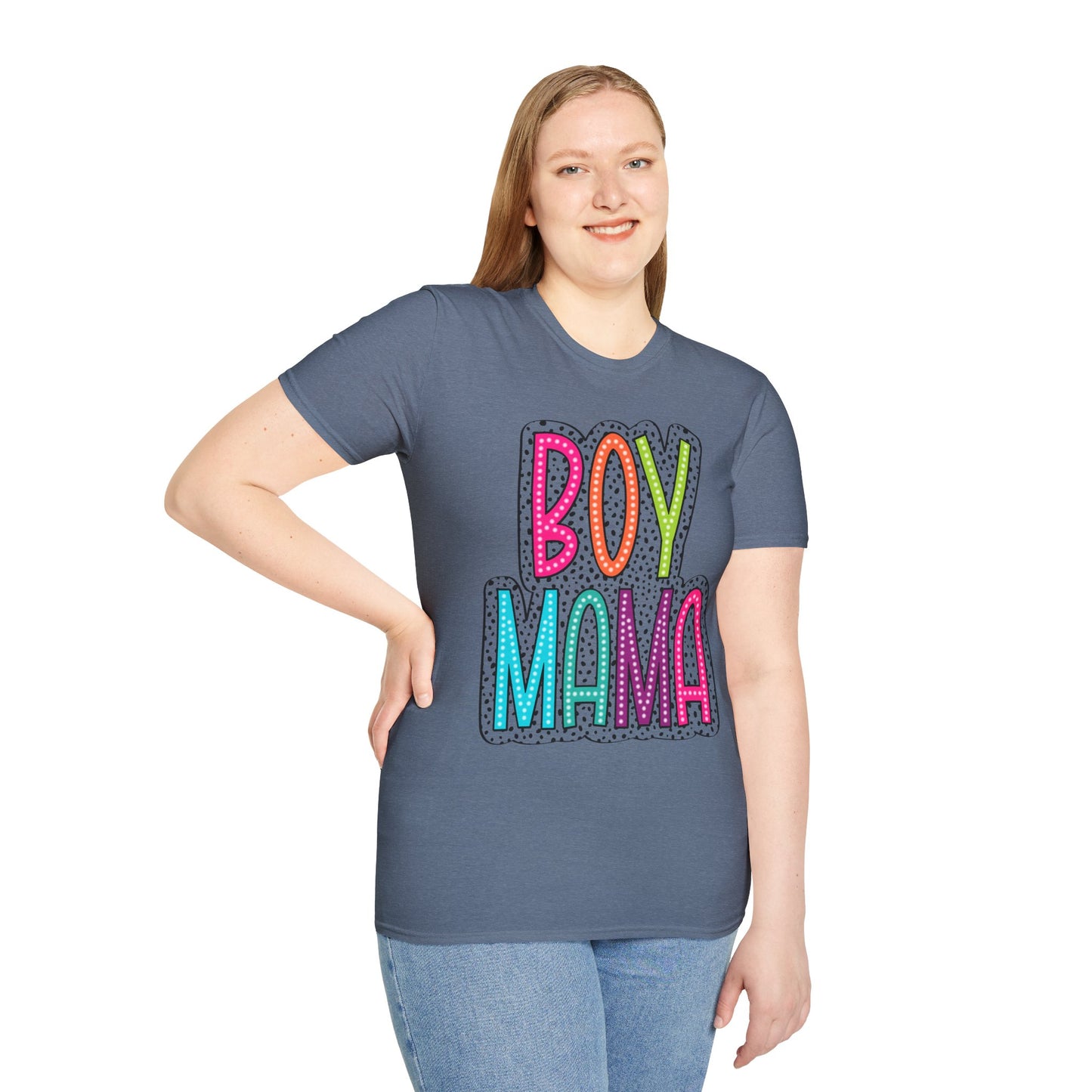 Boy Mama Colorful Graphic Tee for Moms