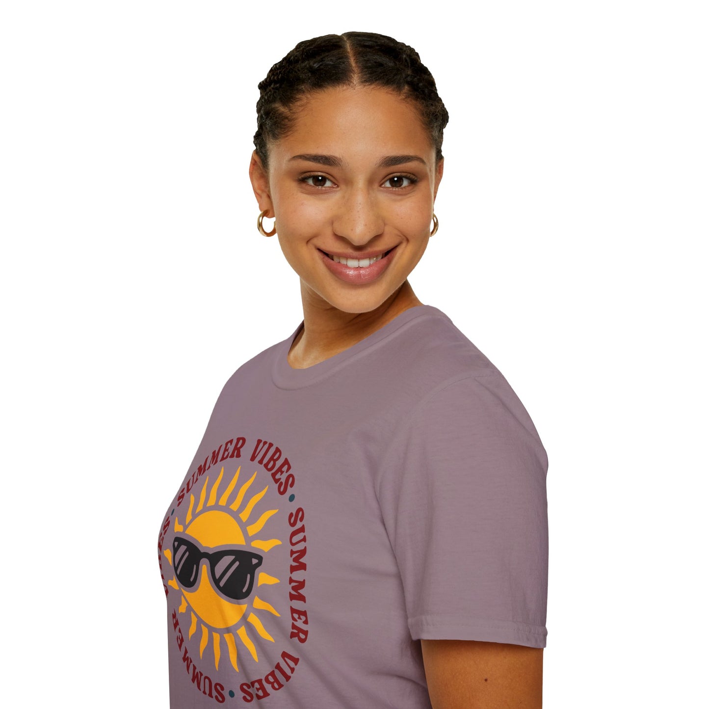 Summer Vibes – Bright Yellow Sun Tee