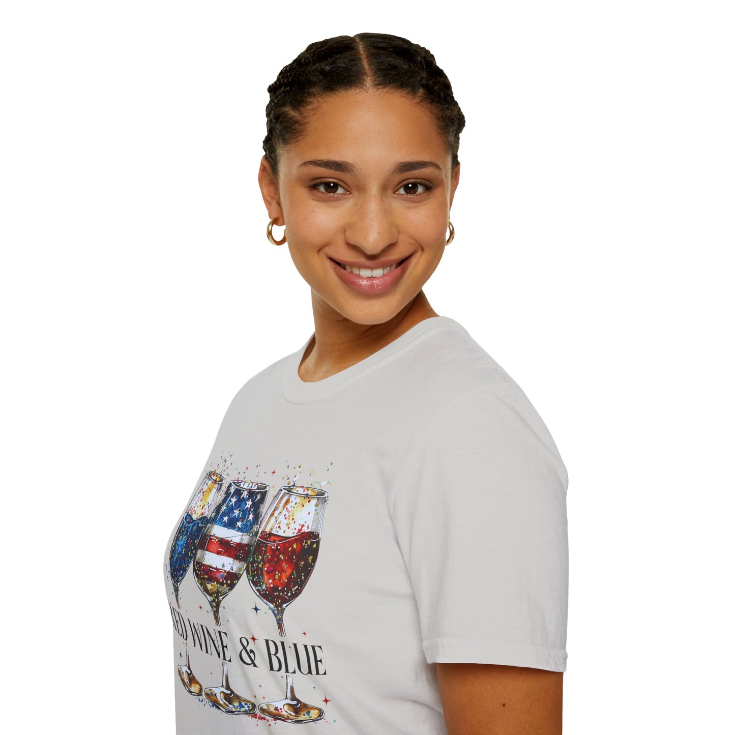 Patriotic Red Wine & Blue - T-Shirt